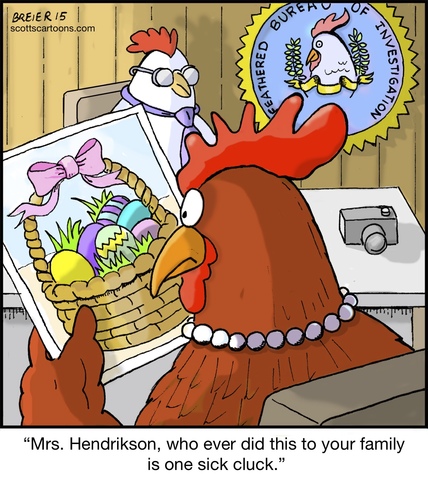 Cartoon: Easter Surprise (medium) by noodles tagged easter,eggs,chicken,holiday,fbi