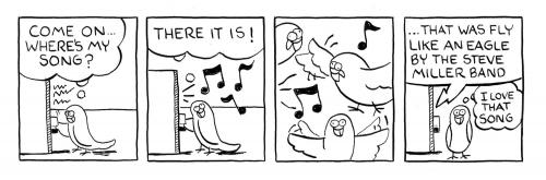 Cartoon: fly like an eagle (medium) by noodles tagged birds,music,radio