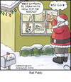 Cartoon: Bad Pablo (small) by noodles tagged santa,pablo,picasso,christmas,charcoal,stocking,winter