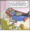 Cartoon: Bat Couch (small) by noodles tagged batman,psychologist,halloween,costumes,noodles