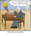 Cartoon: Edison (small) by noodles tagged edison,phonograph,inventors