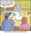 Cartoon: Pablo (small) by noodles tagged pablo,picasso,police,artist,noodles,fired