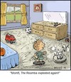 Cartoon: Pig-Pen (small) by noodles tagged pigpen,dirty,roomba,explode,noodles