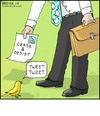 Cartoon: Tweet (small) by noodles tagged tweet,twitter,lawyer,bird