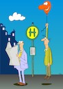 Cartoon: Haltestelle (small) by Pinella tagged haltestelle,bus,bahn