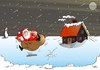 Cartoon: Sackhüpfer (small) by Pinella tagged weihnachten,weihnachtsmann,fest,lärm,stress