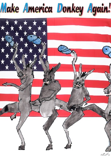 Cartoon: America (medium) by Stefan von Emmerich tagged trump,dump,donald,stupid,animal,karikatur,cartoon