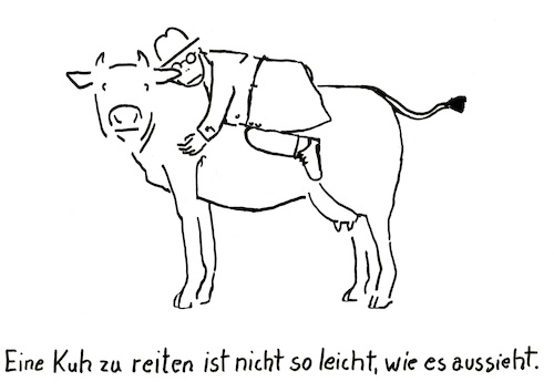Cartoon: Cow Büroangestellter (medium) by Stefan von Emmerich tagged cowboy
