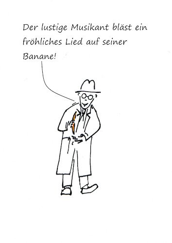 Cartoon: Der lustige Musikant (medium) by Stefan von Emmerich tagged musikant