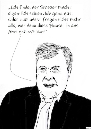 Cartoon: Der richtige Mann (medium) by Stefan von Emmerich tagged pkw,maut,scheuer,bundesregierung,csu,seehofer