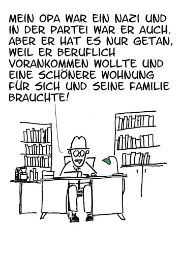 Cartoon: Vergangenheitsbewältigung (medium) by Stefan von Emmerich tagged nazis,vergangenheitsbewältigung,deutsche,geschichte