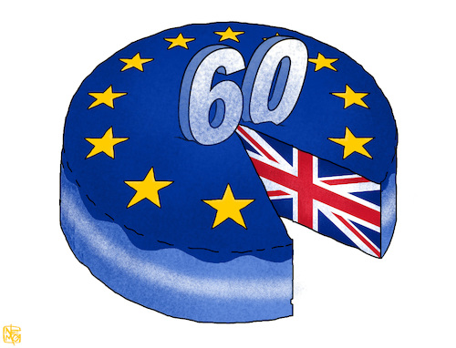 Cartoon: Brexit at EU Birthday (medium) by NEM0 tagged uk,united,kingdom,brexit,europe,eu,article,50,exit,cake,union,jack,flag,uk,united,kingdom,brexit,europe,eu,article,50,exit,cake,union,jack,flag
