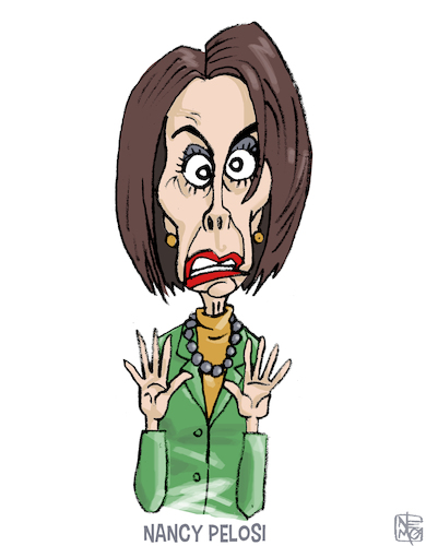 Cartoon: Nancy Pelosi (medium) by NEM0 tagged nancy,pelosi,democrat,minority,leader,house,speaker,congress,congresswoman,nancy,pelosi,democrat,minority,leader,house,speaker,congress,congresswoman