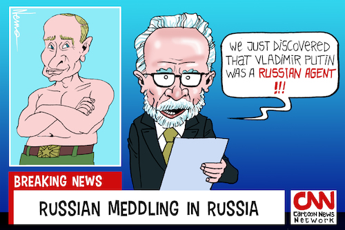 Cartoon: Russian Agent (medium) by NEM0 tagged wolf,blitzer,vladimir,putin,russia,russian,agent,fsb,kgb,cnn,msm,mainstream,media,fake,news,meddling,influence,mueller,investigation,inquiry,intelligence,committee,nem0,wolf,blitzer,vladimir,putin,russia,russian,agent,fsb,kgb,cnn,msm,mainstream,media,fake,news,meddling,influence,mueller,investigation,inquiry,intelligence,committee,nem0