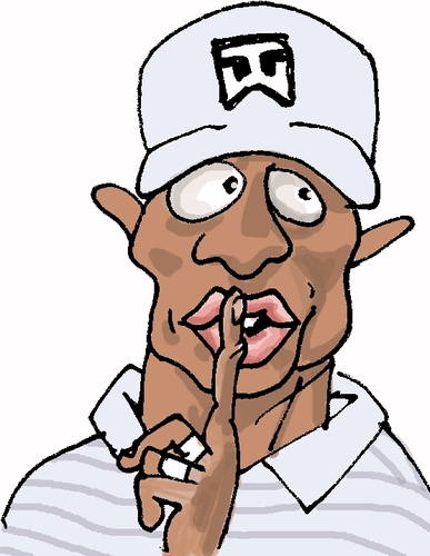 Cartoon: Tiger Woods a quick sketch (medium) by NEM0 tagged golf,hush,woods,tiger