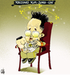 Cartoon: Atomic Baby (small) by NEM0 tagged kim,jong,ill,jon,un,atom,atomic,bomb,plutonium,noth,korea