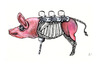 Cartoon: piggy (small) by Battlestar tagged pig schwein animals tiere illustration surreal fiction natur