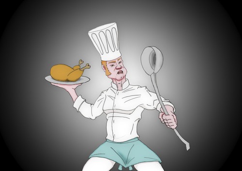 Cartoon: Hero chef (medium) by JWallace tagged illustration,chef,hero
