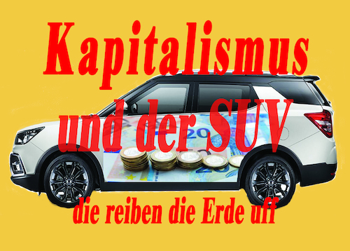 Cartoon: Kapitalismus und SUV (medium) by Kucki tagged kapitalismus,suv
