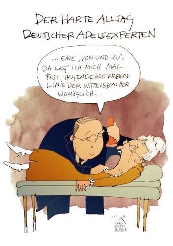 Cartoon: Adelsexperte (medium) by Koppelredder tagged adel,experte,tv,adelsexperte,boulevard,wittelsbacher,adel,experte,tv,adelsexperte,boulevard,wittelsbacher