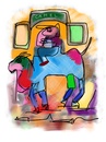 Cartoon: camel on the road (small) by ceesdevrieze tagged fun
