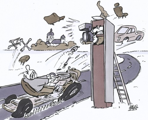 Cartoon: Blitze (medium) by HSB-Cartoon tagged traffic,trafficcontrol,control,blitze,verkehr,starenkasten,police,polizei,auto,car,cartoon,caricature,karikatur,airbrush