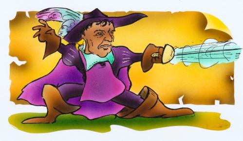 Cartoon: D Artagnan (medium) by HSB-Cartoon tagged musketier,dartagnan,musketier,dartagnan,alexandre dumas,aramis,porthos,arthos,frankreich,königliche schutzwache,degen,fechten