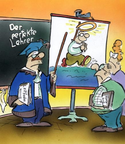 Cartoon: der perfekte Lehrer... (medium) by HSB-Cartoon tagged lehrer,schule,schule,lehrer,bildung,schulwesen,unterricht,religion,brav,klasse,schüler,perfektionismus,schulrat,leitfaden
