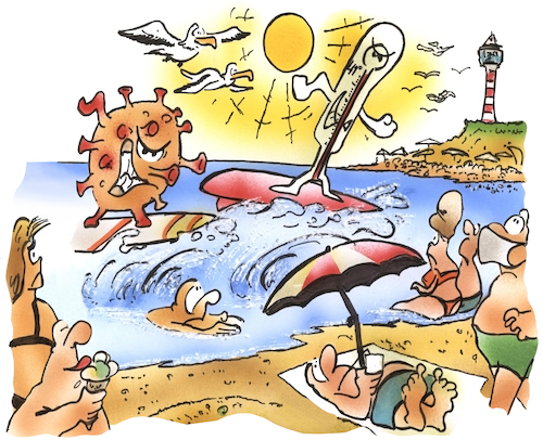 Cartoon: Die nächste Welle kommt (medium) by HSB-Cartoon tagged urlaub,coronawelle,hitzewelle,ferien,ferienstart,ferienbeginn,strand,freizeit,freizeitverhalten,covid19,sommer,sommerwetter,cartoon,ferienort,urlaubszeit,urlaub,coronawelle,hitzewelle,ferien,ferienstart,ferienbeginn,strand,freizeit,freizeitverhalten,covid19,sommer,sommerwetter,cartoon,ferienort,urlaubszeit