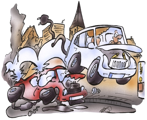 Cartoon: Elektroauto (medium) by HSB-Cartoon tagged elektroauto,auto,straßenverkehr,strassenverkehr,emobilität,energiewende,elektrofahrzeuge,diesel,benzinauto,ladestation,ökologie,stromverbrauch,elektrizität,cartoon,elektroauto,auto,straßenverkehr,strassenverkehr,emobilität,energiewende,elektrofahrzeuge,diesel,benzinauto,ladestation,ökologie,stromverbrauch,elektrizität,cartoon