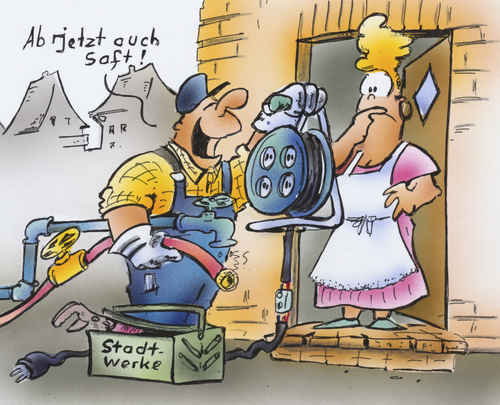 Cartoon: Energie von Stadtwerken (medium) by HSB-Cartoon tagged strom,energie,stadtwerke,kunden,gas,wasser,strom,energie,stadtwerke,kunden,gas,wasser