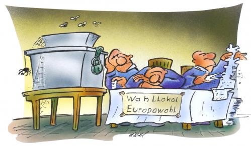 Cartoon: Euroopawahl (medium) by HSB-Cartoon tagged europa,wahl,europawahl,staat,wähler,politik,wahlurne,wahlhelfer,politik,wahl,wahlen,europa,europawahl,eu,politiker,abgeordnete,europawahlen,europäische union,mehrheit,wähler,europäische,union,wahlhelfer,stimmen,abstimmen,stimmzettel