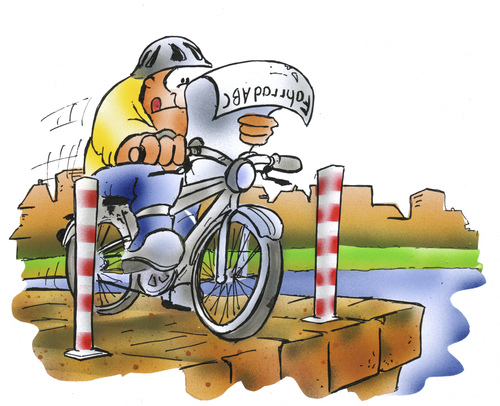 Cartoon: Fahrradfahrer (medium) by HSB-Cartoon tagged fahrrad,fahrradfahrer,radfahrer,strasse,verkehr,ufer,airbrush,fahrrad,fahrradfahrer,radfahrer,strasse,verkehr,ufer,airbrush