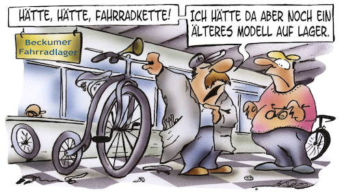 Fahrradmarkt von HSB-Cartoon | Wirtschaft Cartoon | TOONPOOL