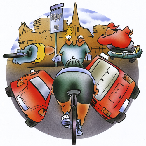 Cartoon: Fußgängerzone (medium) by HSB-Cartoon tagged fußgänger,fußgängerzone,strasse,straße,verkehr,traffic,bike,car,auto,fahrrad,fahrradfahrer,rennrad,stadt,stadtverkehr,lkw,schoppen,karikatur,fußgänger,fußgängerzone,strasse,straße,verkehr,traffic,bike,car,auto,fahrrad,fahrradfahrer,rennrad,stadt,stadtverkehr,lkw,schoppen,karikatur