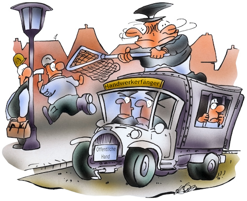 Cartoon: Handwerkermangel (medium) by HSB-Cartoon tagged handwerkermangel,handwerk,handwerker,verwaltung,bauamt,bauarbeiter,baustelle,amt,ämter,behörde,tischler,maurer,dachdecker,zimmermann,klempner,handwerksgewerbe,hundefänger,baukosten,bauboom,cartoon,cartoonzeichner,handwerkermangel,handwerk,handwerker,verwaltung,bauamt,bauarbeiter,baustelle,amt,ämter,behörde,tischler,maurer,dachdecker,zimmermann,klempner,handwerksgewerbe,hundefänger,baukosten,bauboom,cartoon,cartoonzeichner