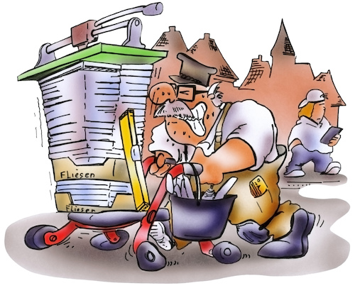 Cartoon: Handwerkernachwuchs (medium) by HSB-Cartoon tagged handwerk,handwerker,fliesenleger,handwerkernachwuchs,auszubildende,auszubildender,lehre,handwerkslehre,handwerksmeister,handwerksgeselle,geselle,beruf,lehrberuf,azubi,baustelle,bauarbeiter,karriere,lebenslauf,berufswahl,berufsausbildung,cartoon,cartoonzeichner,job,rollator,lehrzeit,praktiker,maurer,airbrush,cartoonist,handwerk,handwerker,fliesenleger,handwerkernachwuchs,auszubildende,auszubildender,lehre,handwerkslehre,handwerksmeister,handwerksgeselle,geselle,beruf,lehrberuf,azubi,baustelle,bauarbeiter,karriere,lebenslauf,berufswahl,berufsausbildung,cartoon,cartoonzeichner,job,rollator,lehrzeit,praktiker,maurer,airbrush,cartoonist