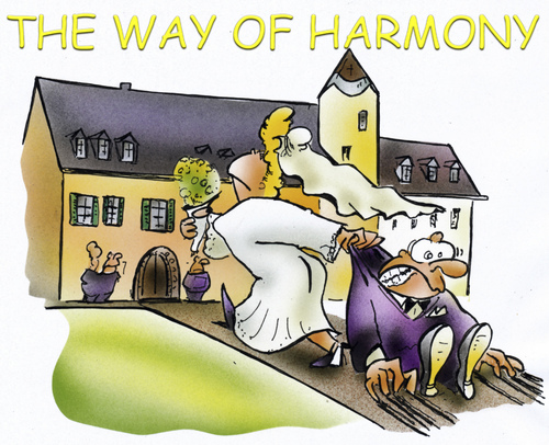 Cartoon: harmony (medium) by HSB-Cartoon tagged married,harmony,husband,wife,couple,man,hochzeit,mann,frau,heirat,wedding,cartoon,marriage,karikatur,airbrush,heirat,heiraten,liebe,hochzeit