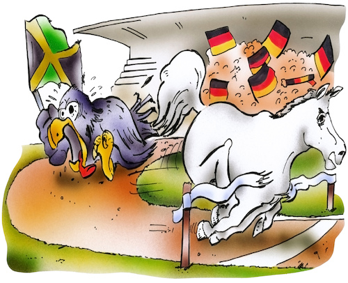 Cartoon: Koalitionsverhandlungen (medium) by HSB-Cartoon tagged eagle,election,government,horse,policy,politics,adler,bundesadler,bundesrepublik,bundestag,bundestagswahl,cdu,csu,dauerlauf,deutschland,die,grünen,ergebnis,fdp,fraktion,geschwindigkeit,groko,große,koalition,grüne,hsb,hsbcartoon,jamaika,karikatur,koalitionsverhandlung,koalitionsverhandlungen,kompromiss,lindner,lokalkarikatur,airbrush,merkel,niedersachen,partei,parteiprogramm,pferd,pferderennen,rennen,seehofer,union,verhandlung,verhandlungen,verzögerung,wahl,wahlergebnis,wappen,wettrennen,ziel,eagle,election,government,horse,policy,politics,adler,bundesadler,bundesrepublik,bundestag,bundestagswahl,cdu,csu,dauerlauf,deutschland,die,grünen,ergebnis,fdp,fraktion,geschwindigkeit,groko,große,koalition,grüne,hsb,hsbcartoon,jamaika,karikatur,koalitionsverhandlung,koalitionsverhandlungen,kompromiss,lindner,lokalkarikatur,airbrush,merkel,niedersachen,partei,parteiprogramm,pferd,pferderennen,rennen,seehofer,union,verhandlung,verhandlungen,verzögerung,wahl,wahlergebnis,wappen,wettrennen,ziel