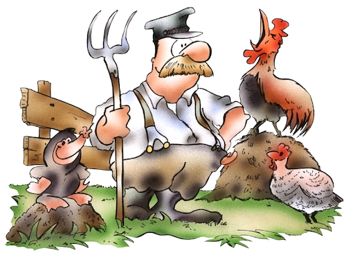 Cartoon: Landwirt (medium) by HSB-Cartoon tagged landwirt,bauer,agrar,agrronom,landwirtschaft,hof,bauernhof,landwirt,bauer,agrar,agrronom,landwirtschaft,hof,bauernhof