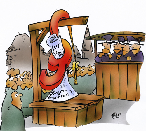 Cartoon: public petition (medium) by HSB-Cartoon tagged public,present,politic,lynch,people,justice