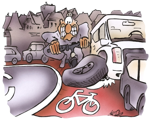 Cartoon: Radfahrbahn (medium) by HSB-Cartoon tagged pedelec,pedelecfahrer,strassenverkehr,straßenverkehr,auto,autofahrer,ebike,radfahrer,fahrrad,radler,verkehrsunfall,unfallgefahr,radwege,radfahrbahn,pedelec,pedelecfahrer,strassenverkehr,straßenverkehr,auto,autofahrer,ebike,radfahrer,fahrrad,radler,verkehrsunfall,unfallgefahr,radwege,radfahrbahn