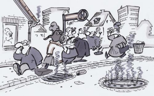 Cartoon: sewage system (medium) by HSB-Cartoon tagged sewage,system