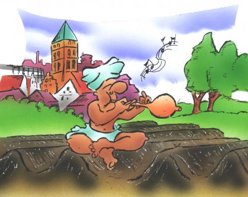 Cartoon: Spargelzeit beginnt (medium) by HSB-Cartoon tagged spargel,landwirtschaft,inder,spargel,musik,ost,lohn,arbeitermangel,landwirtschaft,inder,fakir,beschwörung,flöte,spargelzeit,ernte,ausländer,arbeiter