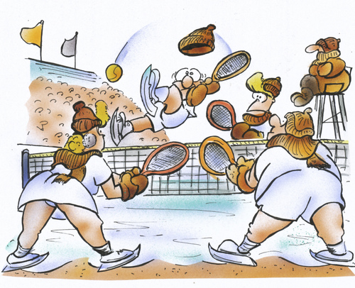 Cartoon: Sport bei Frost (medium) by HSB-Cartoon tagged winter,frost,eis,tennis,sport,sportart,tennisball,kälte,tennisplatz,cartoon,caricature,airbrush,winter,frost,eis,tennis,sport,sportart,tennisball,kälte,tennisplatz