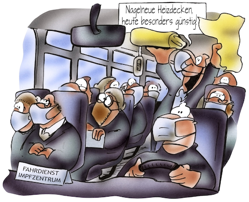 Cartoon: Werbeverkaufsfahrt Impfzentrum (medium) by HSB-Cartoon tagged impfzentrum,impfen,lockdown,impfung,covidimpfung,pandemie,impftermin,terminvergabe,impfstoff,werbeverkaufsfahrt,heizdecke,busreise,busfahrt,bustour,reise,reisedienst,fahrdienst,fahrbereitschaft,behörde,coronakrise,impfzentrum,impfen,lockdown,impfung,covidimpfung,pandemie,impftermin,terminvergabe,impfstoff,werbeverkaufsfahrt,heizdecke,busreise,busfahrt,bustour,reise,reisedienst,fahrdienst,fahrbereitschaft,behörde,coronakrise