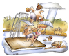 Cartoon: Badesee (small) by HSB-Cartoon tagged badesee,sommer,hitze,kälte,warm,kalt,baggersee,schwimmen,wassersport,baden,freizeit,urlaub,sonnenschein,wind,wetter