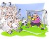 Cartoon: Bundesligastart (small) by HSB-Cartoon tagged sport,fußball,bundesliga,verein,mannschaft,torwart,stürmer,stadion