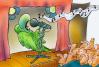 Cartoon: covered song (small) by HSB-Cartoon tagged star,music,pop,beat,jazz,song,stage,parrot,hiphop,fan