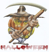 Cartoon: halloween (small) by HSB-Cartoon tagged halloween,pumpkin,horror,scythe,grausen,sense,kürbis,cartoon,cartoonmotiv,halloweenmotiv,hsbcartoon